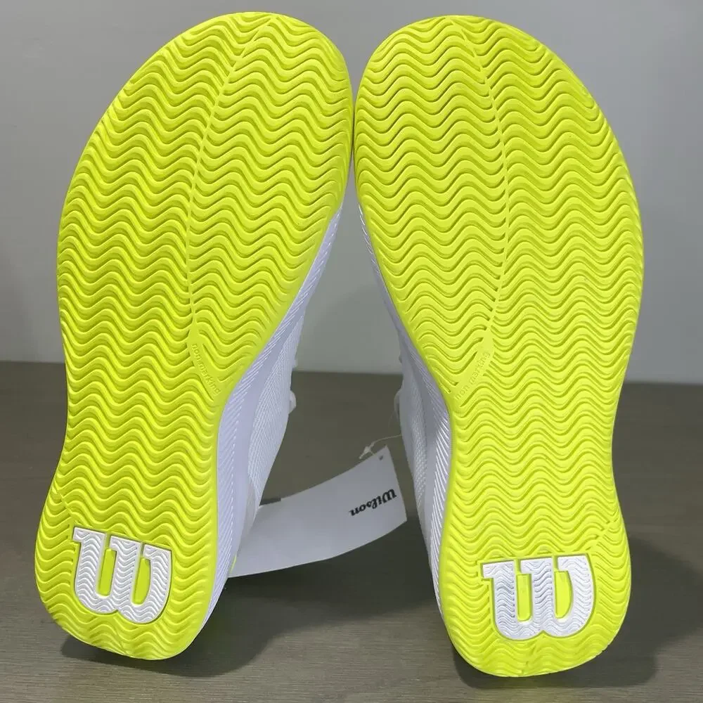 Wilson Womens Size 10 Tennis Shoes NEW White Neon Yellow Intrigue Lite WRS335830
